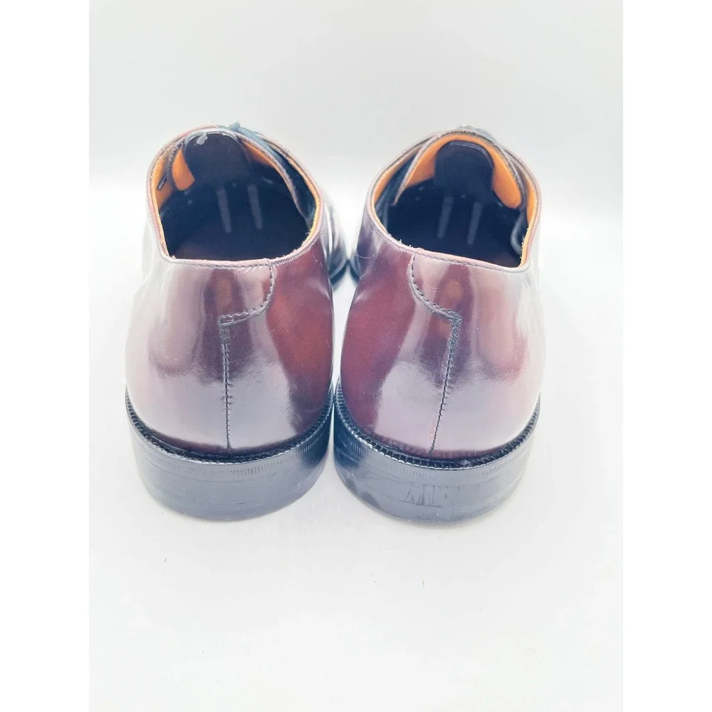 Cole Haan Men Sz 11D Burgundy Leather Cap Toe Derby Dress Shoes 08331